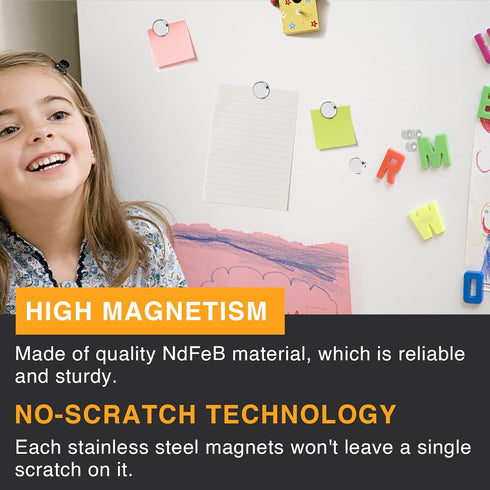 TRYMAG Small Magnets, 120Pcs Tiny Rare Earth Magnets, Strong Neodymium Magnets Small Round Fridge Magnets for Whiteboard, Refrigerator, DIY, Kitch...