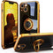 IDweel for iPhone 14 Case with 360°Ring Holder Stand Magnetic Kickstand,Lightweight Slim Fit Plated Rose Gold Edge Soft TPU Bumper Camera Protecti...