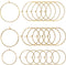 BronaGrand 150 Pieces Gold Plated Wine Glass Charm Rings Earring Hoops 3 Sizes,30mm,25mm,20mm...