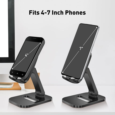 Cell Phone Stand for Desk Adjustable Portable Foldable Phone Holder Cradle Dock, Compatible with iPhone 15 14 13 Pro Max Mini, 12 11 XR X 8 7 6 Pl...