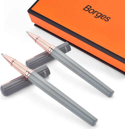 Executive Signature Ballpoint Pens Set - Frosted Stylus Gift for Men & Women, Business Office Desk Accessory, Elegant 2-Piece Fancy Pen Set?......