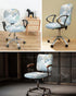 Blue Coral Office Chair Covers 2 Piece Coastal Chair Covers, Washable Stretch Computer Chair Cover Universal Rotating Desk Chair Covers Protector ...