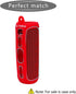 LTGEM Silicone Carrying Travel Case for JBL FLIP 5 Waterproof Portable Speaker with Extra Carabiner - Red...