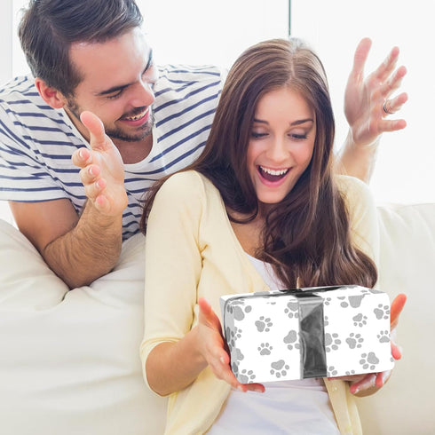 30pcs Dog Paw Tissue Paper, 20x14in Cute Paw Print Tissue Paper Puppy Paws Tissue Paper Sheets Gift Wrapping Tissue Paper for Gift Packaging Weddi...