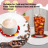 Cute Cartoon Mouse Drink Coasters with Holder Set of 6, Red Yellow Absorbent Ceramic Cup Mat for Coffee Table Protection, 4 Inch Polka Dot Stripes...