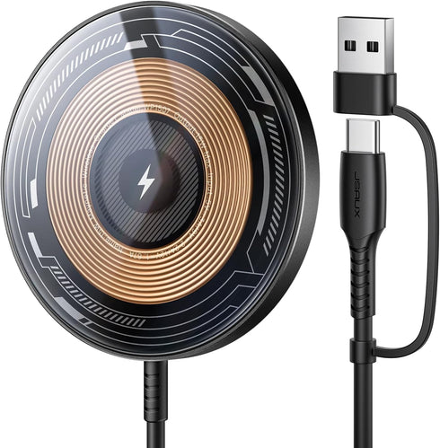 JSAUX Magnetic Wireless Charger Compatible with MagSafe Charger/iPhone 15/15 Pro/15 Plus/15 Pro Max/14/14 Pro/14 Plus/14 Pro Max/13 12, Wireless C...