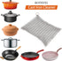 Cast Iron Cleaner 6"x6.3" 316L Stainless Steel Chainmail Scrubber for Griddle Skillet Dutch Oven Wok Stainless Steel Pot Cast Iron Pan Support Dis...