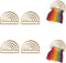 Macrame Earring Blanks Wood Earring Findings DIY Rainbow Earrings Pendants for Women Jewelry Making 1.6”x1.1” -24pcs...