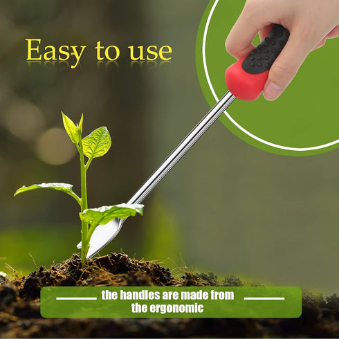 CHENGU 2 Pack Hand Weeder Tool Gardening Weeder Tool Dandelion Weed Puller Tool with Ergonomic Handle Weeder Tool for Garden Lawn Yard Farmland Pl...