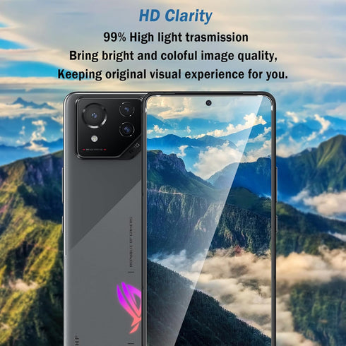 2 Pack Compatible with Asus ROG Phone 8 Pro 5G/ROG Phone 8 Screen Protector,Full Coverage 9H Tempered Glass Film,HD Clear Scratch Resistant,Bubble...