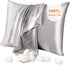 100% Mulberry Silk Pillow Cases Silk Pillowcase for Hair and Skin Both Side Real Silk Pillowcases Hidden Zipper 21 Momme Silk Pillow Covers(Grey, ...