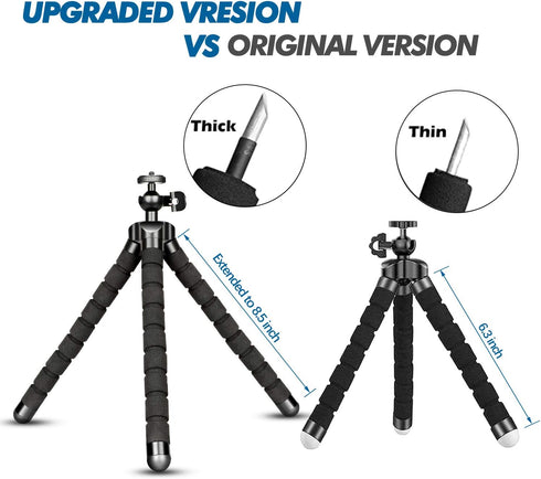 Phone Tripod, Flexible Mini Tripod for iPhone with Wireless Remote, Portable Cell Phone Tripode Stand for Video Recording Vlogging Selfie Compatib...