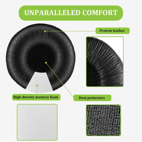70mm Ear Pads for Sony Headphones, Replacement Ear Cushions Fits for Sony MDR-ZX100 ZX110 ZX110NC ZX110AP ZX110P ZX300 ZX310 ZX330BT ZX220BT V150 ...