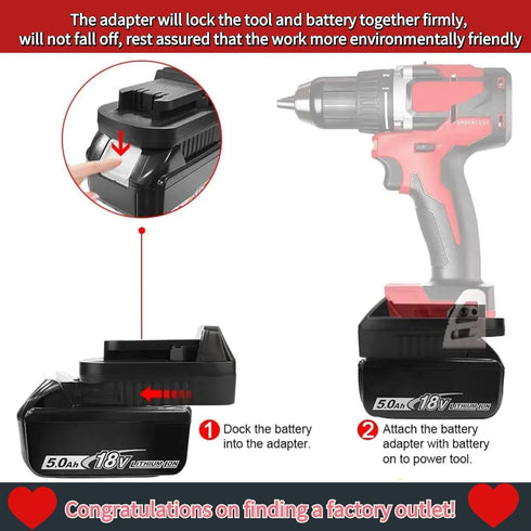for Makita for Milwaukee Battery Adapter,MT18MIL Battery Adaptor Compatible for Makita 18V Lithium-ion Battery Convert to Milwauke M18 18V Battery...