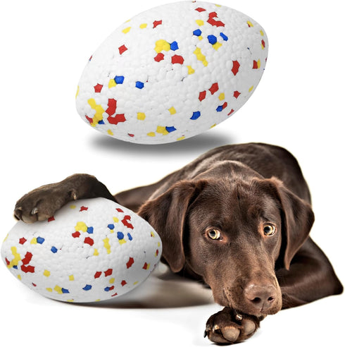 Pawzyboo Indestructible Dog Ball, Durable Dog Balls Aggressive Chewers to Fetch, Football Toy for Dogs, Tough Large Dog Balls, Dog Chew Balls, Vir...