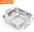 P&P CHEF 6 Inch Square Cake Baking Pans (2 Pcs), Stainless Steel Lasagna Brownie Pan For Small Birthday Cake Bread Pie, Leakproof & Brushed Surfac...