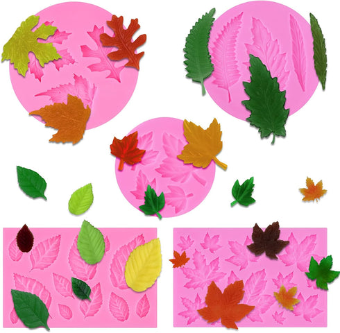Actvty Silicone Maple Leaf Mold for Fondant, Cupcake Topper, Chocolate Candy, Sugar Craft Cake Decoration, Resin Mold for Fall Harvest Thanksgivin...