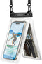 Large Waterproof Phone Pouch, Double Space Floating Water Proof Phone Case for Swimming Beach Vacation Cellphone Dry Bag with Detachable Lanyard f...