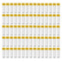 Eowpower 80pcs 5ml Flat Bottom Plastic Graduated Vial Tube with Screw Caps, Small Test Sample Bottles with Lid (Yellow)...
