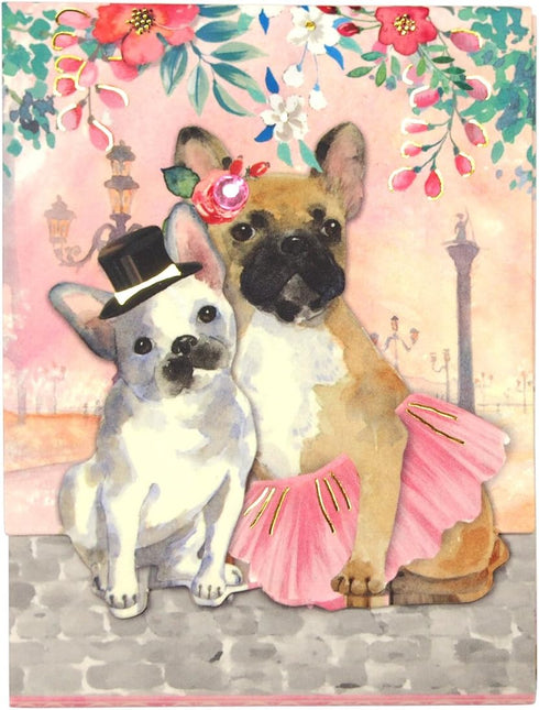 Punch Studio French Bulldog Couple Pocket Notepad (42385) 3-x-4-Inch...