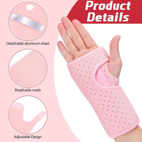 2 Pieces Carpal Tunnel Wrist Braces for Night Wrist Sleep Support Brace Wrist Splint Stabilizer and Hand Brace Cushioned to Help With Carpal Tunne...