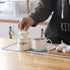 ONTUBE Ceramic Sugar Bowl with Lid and Spoon 12oz (beige)...
