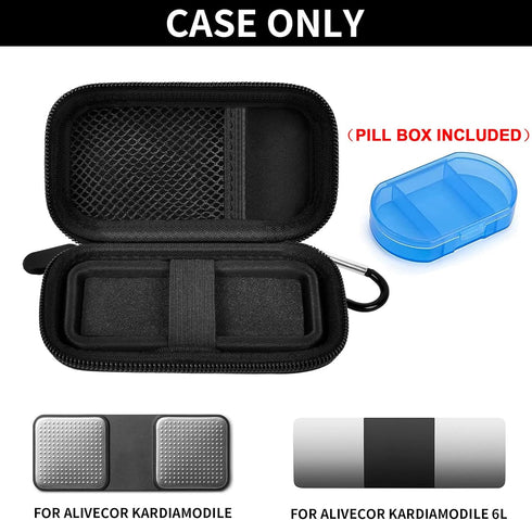 Case for KardiaMobile 1L 6L Personal EKG Monitor, Storage Holder Fits for Sec Portable Heart Rate Monitor, Cardiac Mobile Heart Monitor Bag Organi...