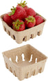 Juvale Pulp Fiber Berry Baskets - Brown Molded Pulp Fruit Containers - Cardboard Fruit Cartons For Farmers Market and Grocery Store (4 x 4 x 1.81 ...