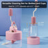 Silicone Bottle Brush Set with Stand, 360° Rotating Silicone Bottle Cleaning Brush Cleaner Set, Long Handle 3 in 1 multipurpose Silicone Baby Bott...