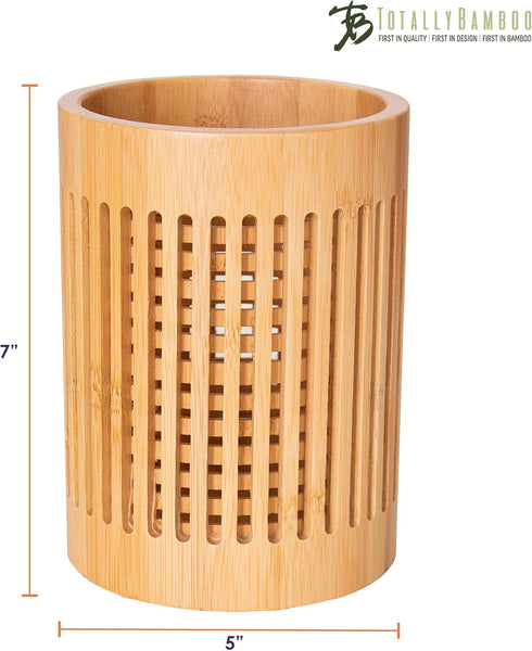 Totally Bamboo Lattice Kitchen Utensil Holder, 5" x 5"x 7"...
