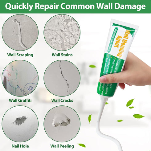 Drywall Repair Kit, Mckanti Drywall Hole Patch Kit Spackle Putty Wall Repair Large Hole Patch Kit, Wall Mending Agent with Scraper Easy to Fill Th...