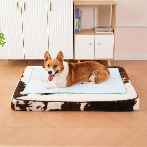 Dog Cooling Mat, Portable Pets Cooling Mat for Pets Family Use, Pets Cooling Pad Durable Machine Washble, Indoor Outdoor Uses in Crate, Kennel, Be...