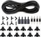 ALEGI 25 Feet 3/16 Inch Standard Aquarium Silicone Airline Tubing with Air Stones, Check Valves, Suction Cups and Connectors for Fish Tank, Hydrop...