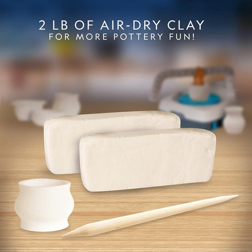 National Geographic Pottery Wheel Refill Kit - Air Dry Clay, Tools & Accessories for Kids...