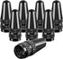 Black Presta Valve Cap, 8 Pack Aluminum Anodized Bike Valve Stem Caps Bicycle Tire Air Dust Stem Covers - Used On Presta/French Valves Bike Tire C...
