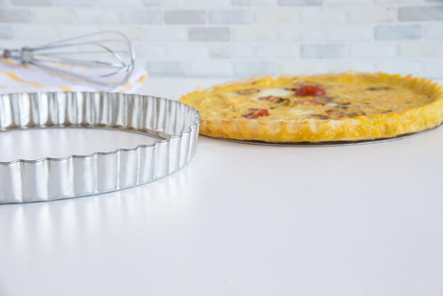 Fox Run Round Tartlet/Quiche Pan with Removable Bottom, Tin-Plated Steel, 8-Inch...