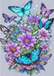 Butterfly Stamped Cross Stitch Kits - Flowers Needlepoint Counted Cross Stitch Kits for Beginners Adults Patterns Dimensions Needlecrafts Embroide...