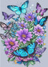 Butterfly Stamped Cross Stitch Kits - Flowers Needlepoint Counted Cross Stitch Kits for Beginners Adults Patterns Dimensions Needlecrafts Embroide...