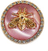 20 pcs Pink Resin Electroplated Bee Metal Shank Sewing Coat Buttons -25mm -1"...