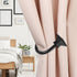 Sumnacon Set of 2 Curtain Holdbacks, Wall Mounted Aluminum Alloy Window Drapery Tiebacks for Bedroom, Livingroom Office Come with Screws, Black...