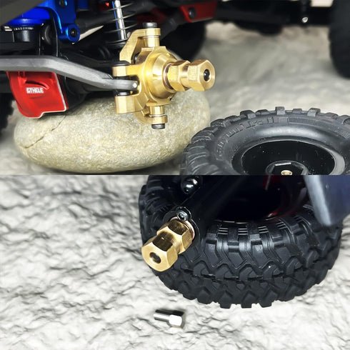Brass Wheel Hex Hub 10mm(+6mm) Extenders Adaptor Set for 1/18 TRX4M Upgrade Parts RC Crawler Car...