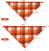 MR. CHUBBYFACE Fall Orange Plaid Dog Bandanas Reversible Triangle Bibs Scarf Accessories for Dogs Cats Pets...