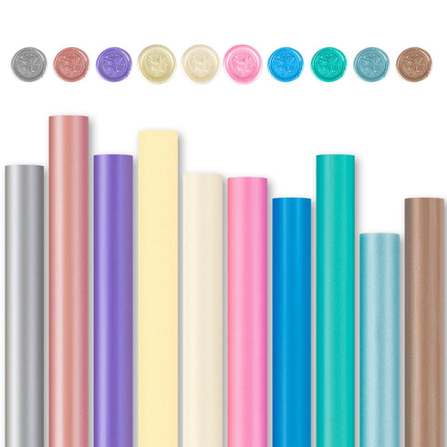 10PCS Wax Seal, Glue Gun Wax Seal Sticks for Stamp Letter Envelope Wedding Invitation...
