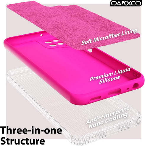 oakxco for Samsung Galaxy A12 Phone Case Liquid Silicone Grip, Cute Thin Slim Soft Rubber TPU Plain Smooth Gel Matte Protective Cover for Women Gi...