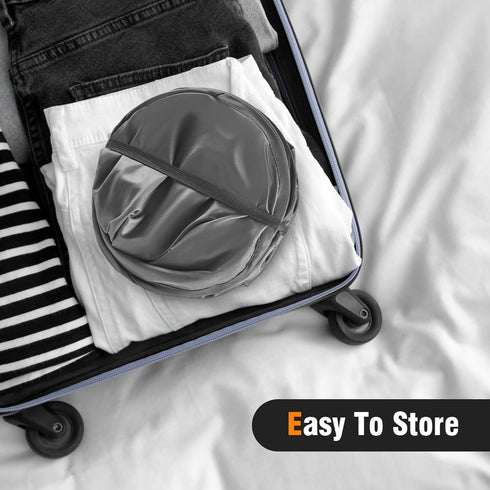 TECHMILLY Pop Up Foldable Laundry Basket, Mesh Laundry Hamper with Reinforced Handles for Dirty Clothes Storage in Dorm, Laundry Room, Bathroom, G...