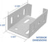 Heavy Duty Aluminum Fence Bracket for Vinyl Fencing Panel to Post Connection, Metal Replacement for 2.75in Plastic Brackets, Fits 2-3/4" Rails, 4 ...