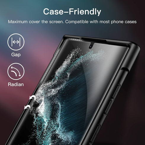 JETech Screen Protector for Samsung Galaxy S22 Ultra 5G 6.8-Inch with Camera Lens Protector, Flexible TPU Film, Fingerprint ID Compatible, HD Clea...