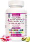 Collagen Biotin Keratin Saw Palmetto Hyaluronic Acid Complex Supplement with Vitamin E, Folic Acid, Pumpkin Seed and MSM, Hair Skin & Nails Multiv...