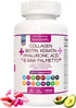 Collagen Biotin Keratin Saw Palmetto Hyaluronic Acid Complex Supplement with Vitamin E, Folic Acid, Pumpkin Seed and MSM, Hair Skin & Nails Multiv...