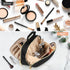 RAINSMORE Travel Makeup Bag Large Capacity Cosmetic Bag Waterproof Makeup Organizer Bag Wide Open Makeup Pouch with Handle Toiletry Bag Make Up Ba...